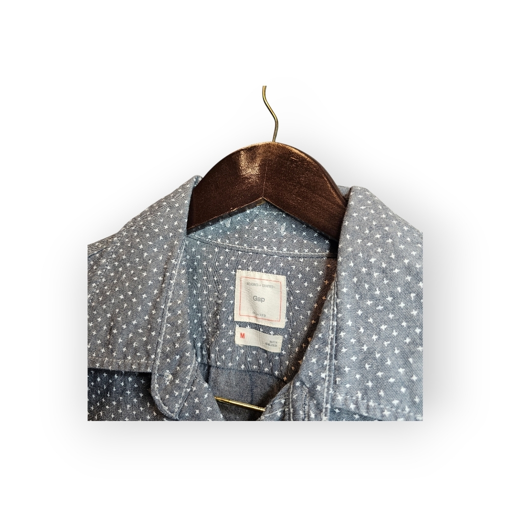 Gap Classic Patterned Button-Down Shirt Polka Dot… - image 4